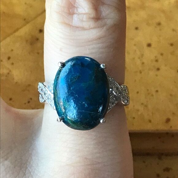 Natural Shadowkite Sterling Silver Ring Size 8 - Picture 1 of 8
